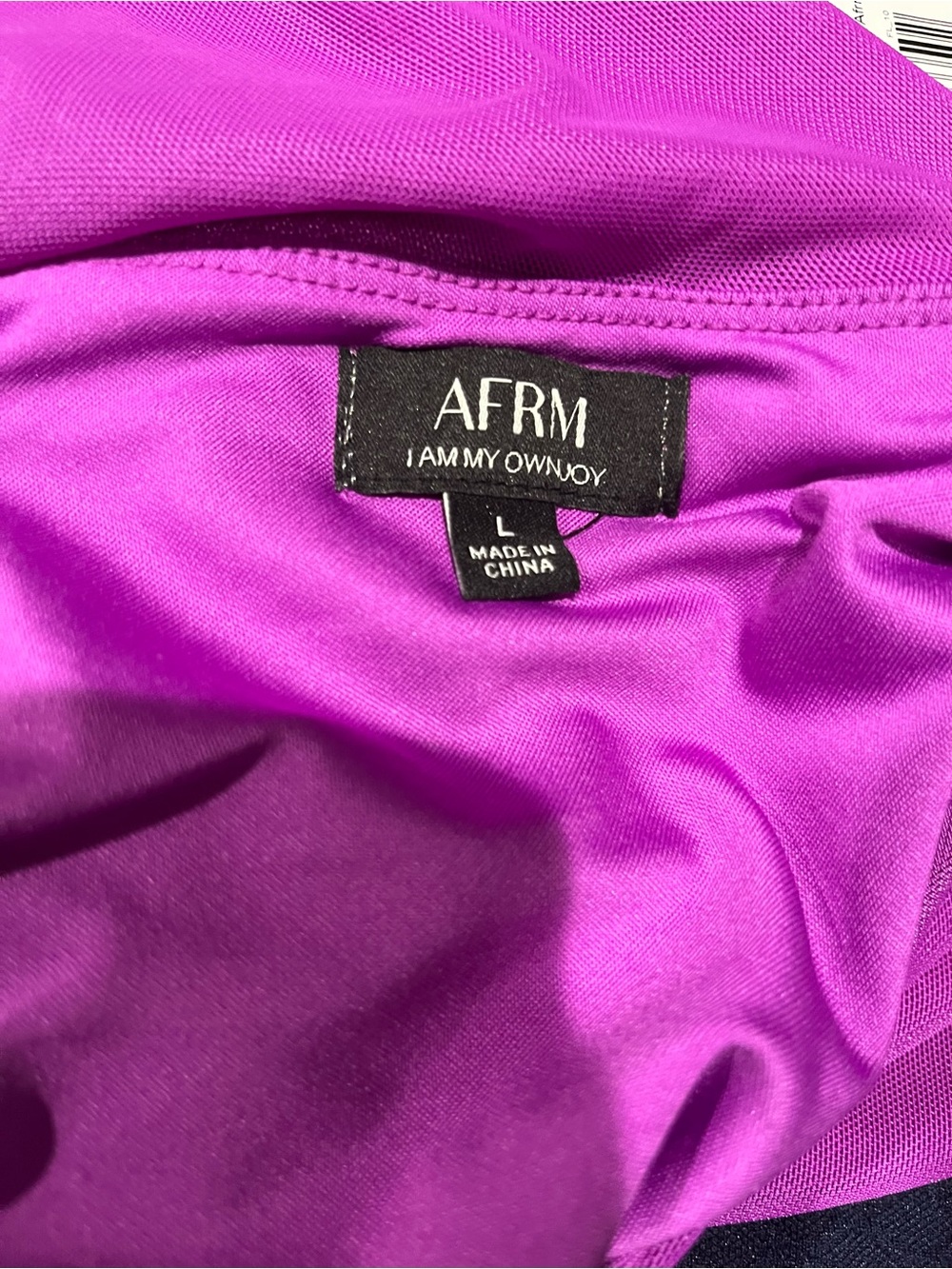 AFRM One-Shoulder Ruched Top - Violet Purple - Picture 3 of 7